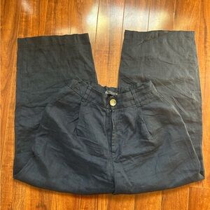 Navy blue Zara linen pants